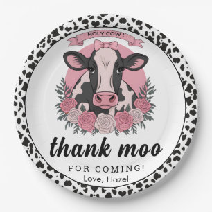 Holy Cow I’m One Cowgirl 1st Birthday Party Paper Plate