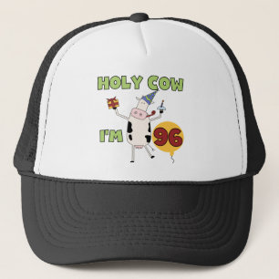 Holy Cow I'm 96 Birthday Tshirts and Gifts Trucker Hat