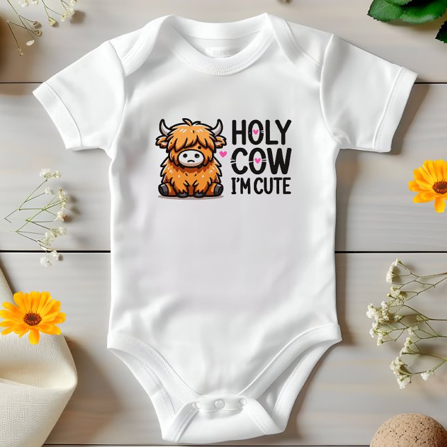 Holy Cow I'm Cute  Baby Bodysuit (Creator Uploaded)