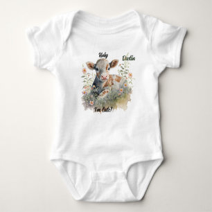 "Holy Cow I'm Cute!" Custom  Baby Bodysuit