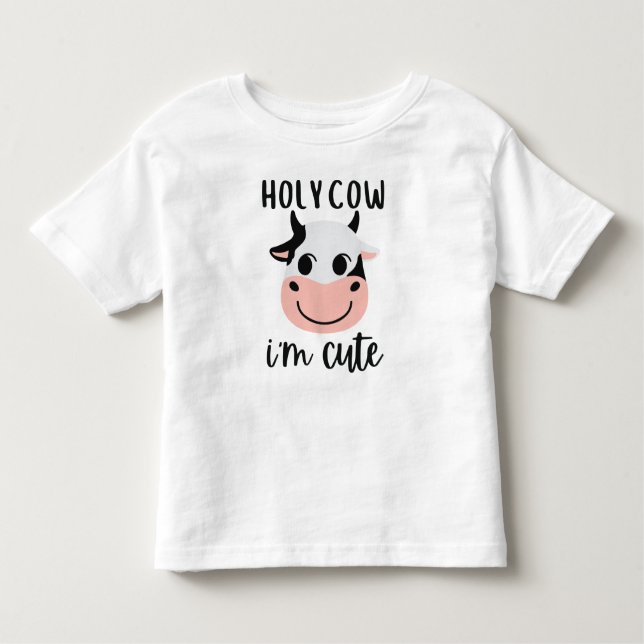 Holy cow I'm cute toddler t-shirt (Front)