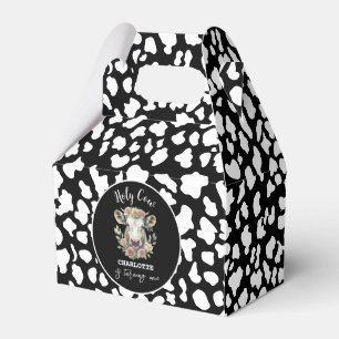 Holy Cow I'm One Cow Girl 1st Birthday Favour Box