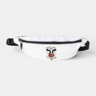 Holy Cow It's Christmas Funny Cow Lover Farm Anima Bum Bags