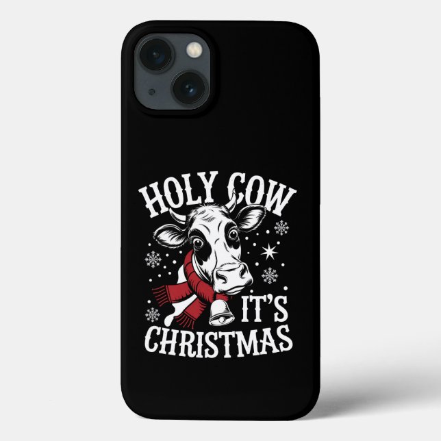 Holy Cow It's Christmas Funny Cow Lover Farm  Case-Mate iPhone Case (Back)