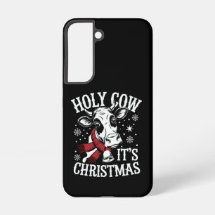 Holy Cow It's Christmas Funny Cow Lover Farm  Samsung Galaxy Case