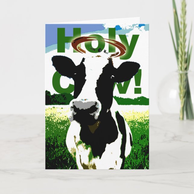 Holy Cow! It's your birthday! Hope it's Happy Card (Front)