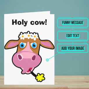 Holy Cow, It's Your Funny Birthday Card