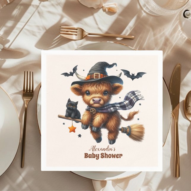 Holy Cow Little Boo Halloween Baby Shower Napkin (Creator Uploaded)