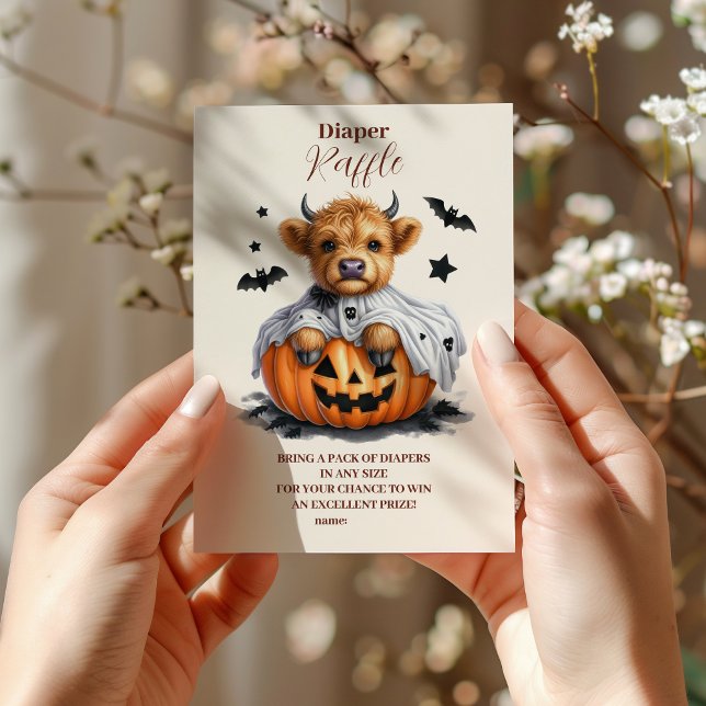 Holy Cow Little Boo Halloween Raffle Diapper Enclosure Card (Creator Uploaded)