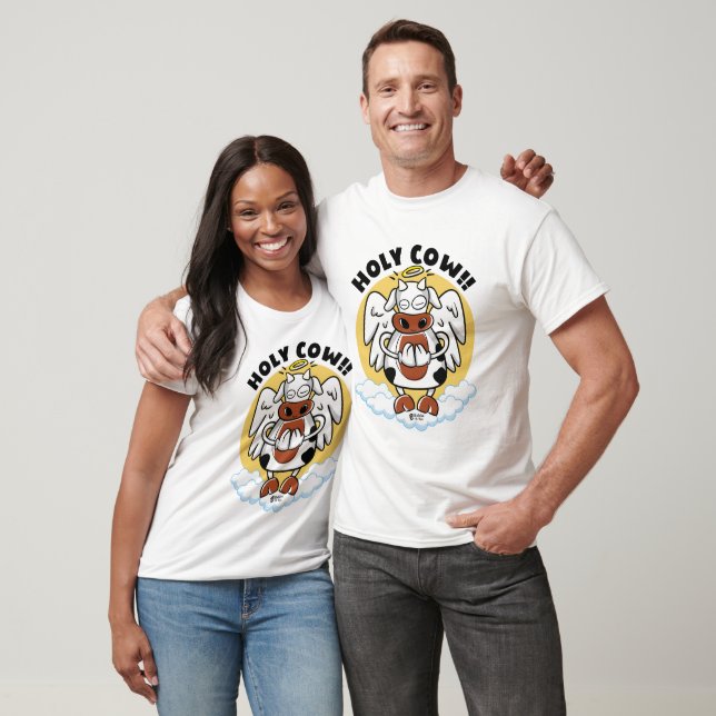 Holy Cow Men White T-Shirt (Unisex)