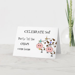 Holy Cow! Party Hat 'Any Age' Funny Birthday Card