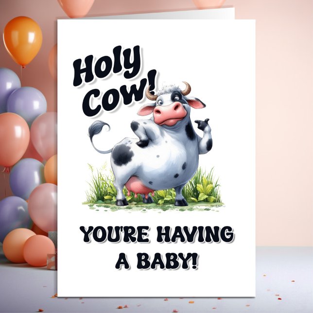 Holy Cow Pregnancy Congratulations Card (Creator Uploaded)