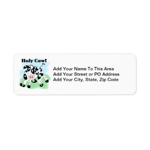 Holy Cow Return Address Label