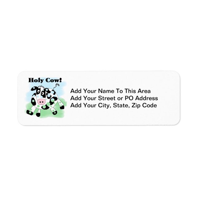 Holy Cow Return Address Label (Front)