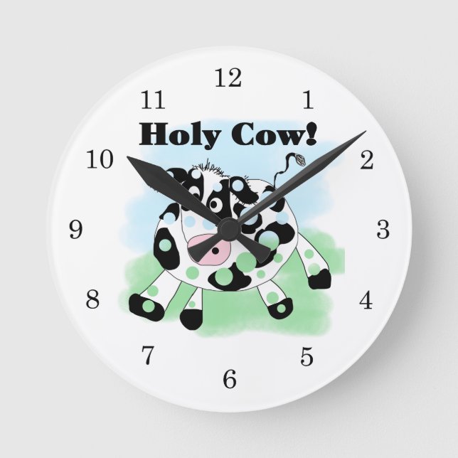 Holy Cow Round Clock (Front)