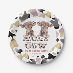 Holy Cow Twins Baby Shower Plates