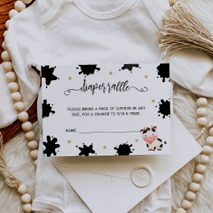 Holy cow watercolor diaper raffle enclosure card