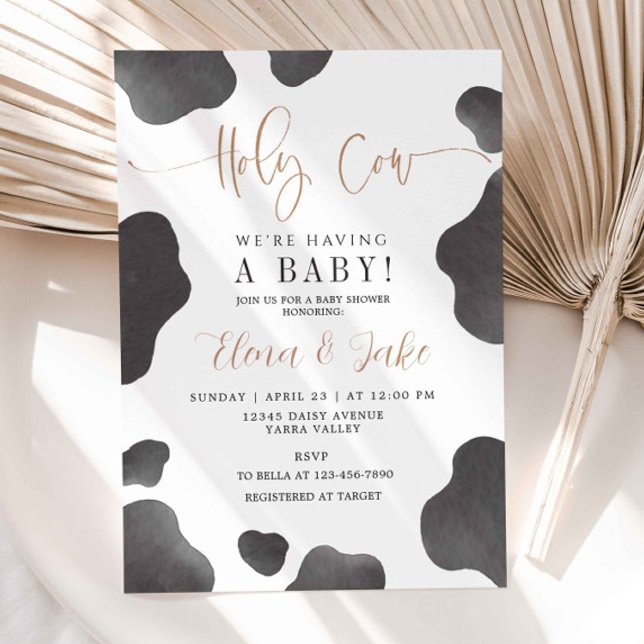 Holy Cow We're Having A Baby, Cow Baby Shower Invitation (Creator Uploaded)