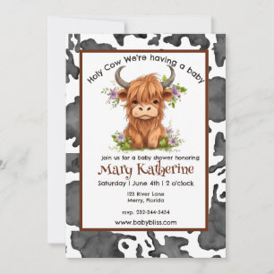 Holy Cow We're Having a Baby Invitation