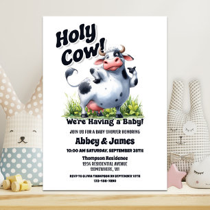 Holy Cow We're Having a Baby Shower Invitation