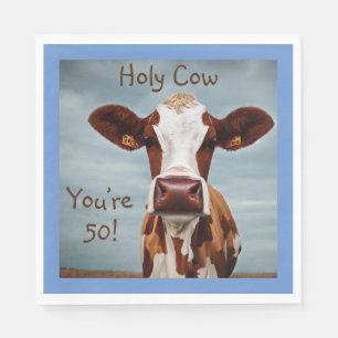 Holy Cow You’re 50 Napkin