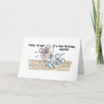 Holy Crap It's Your Birthday AGAIN? Greeting Card<br><div class="desc">Happy Birthday Greeting With Original Laughing Mice Artwork On The Outside And Inside.</div>