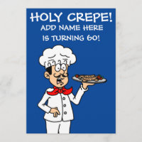 Holy Crepe Someone Turning 60 60th Birthday Invite