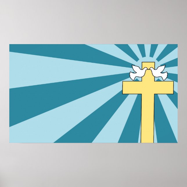 Holy Cross and Doves Poster (Front)