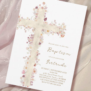 Holy cross Baptism Invitation