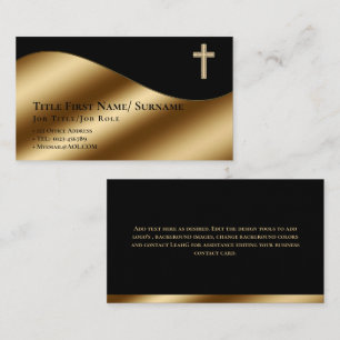Holy Cross Christian Faith Priest Pastor Clergy   Business Card
