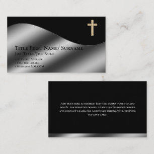 Holy Cross Christian Faith Priest Pastor Clergy   Business Card