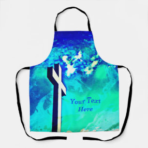 Holy Cross Sapphire Blue N Aqua Apron