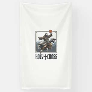 Holy Cross Vintage Basketball Religious Shirt Banner