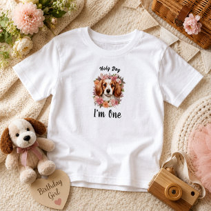 Holy Dog, I'm One! Dog Girl 1st Birthday Toddler T-Shirt