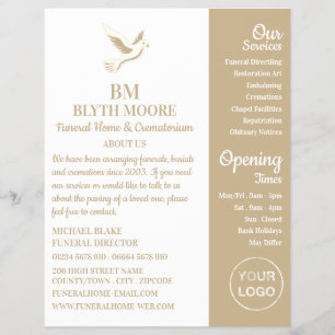 Holy Dove, Funeral Home, Directors Flyer