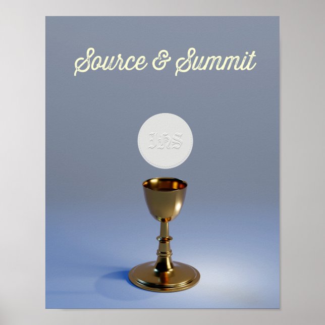 Holy Eucharist Chalice and Host Poster (Front)