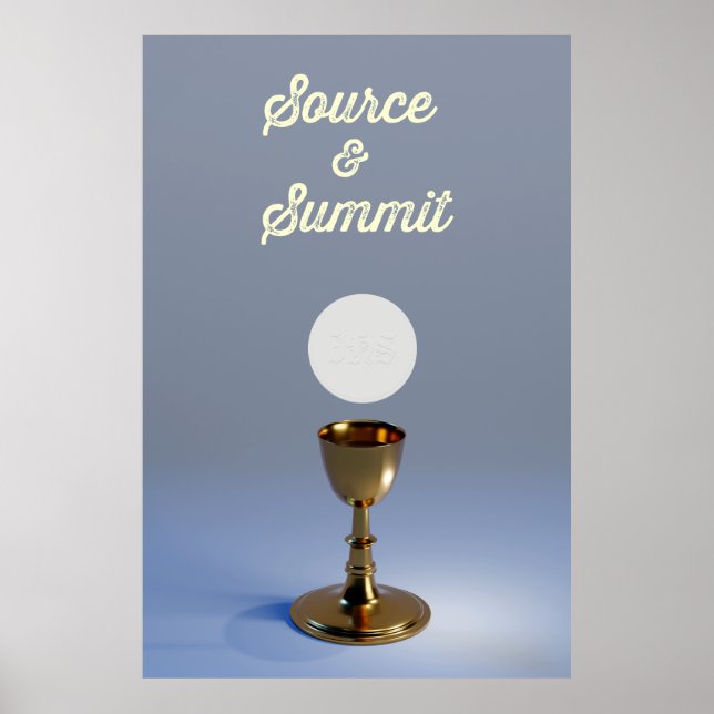 Holy Eucharist Chalice and Host Poster (Front)