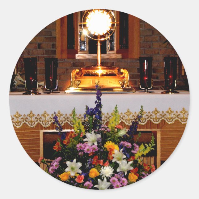 Holy Eucharist Holy Communion Classic Round Sticker (Front)