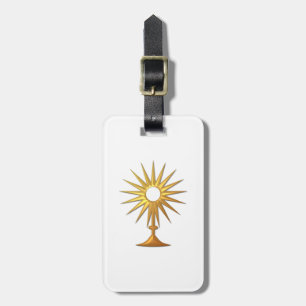 Holy Eucharist in golden Monstrance Luggage Tag