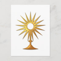 Holy Eucharist in golden Monstrance