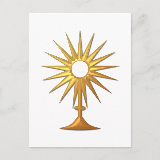 Holy Eucharist in golden Monstrance Postcard (Front)