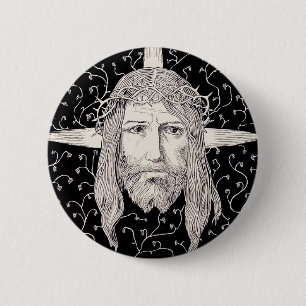 Holy Face of Jesus Christ 6 Cm Round Badge