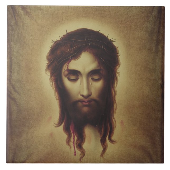 Holy Face of Jesus Christ Ceramic Tile (Front)
