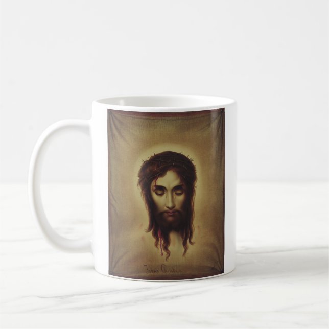 Holy Face of Jesus Christ Coffee Mug (Left)