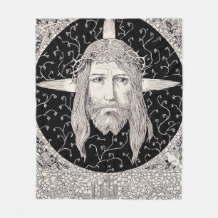 Holy Face of Jesus Christ Fleece Blanket