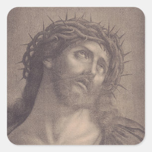 Holy Face of Jesus Christ Square Sticker