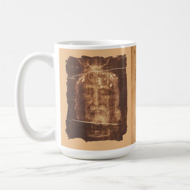 Holy Face of Jesus - Shroud of Turin Mug (Left)