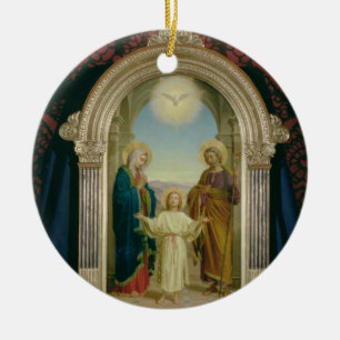 Holy Family, 1898 (tempera on panel) Ceramic Tree Decoration