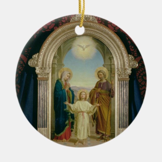 Holy Family, 1898 (tempera on panel) Ceramic Tree Decoration (Front)