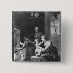 Holy Family, after 1650 15 Cm Square Badge